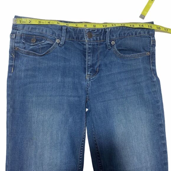 BANANA Republic Stretch Blue Cuff Cropp Jeans 28/6 - Picture 2 of 11